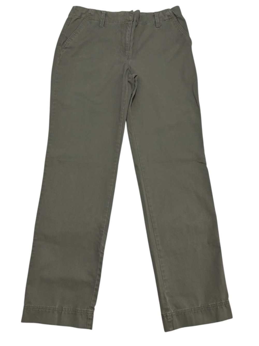 Ann Taylor LOFT Chino Pants Size 8 Olive Green Mid Rise Straight Leg Stretch
